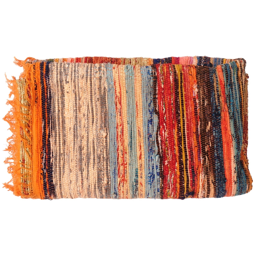 Orange Recycled Fabric Rug