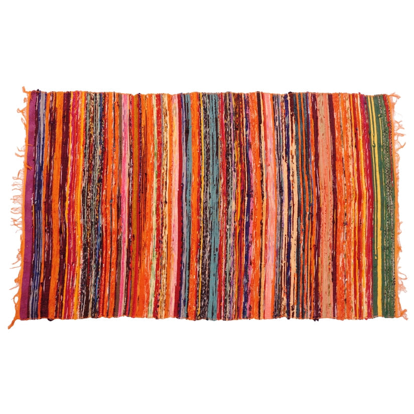 Orange Recycled Fabric Rug