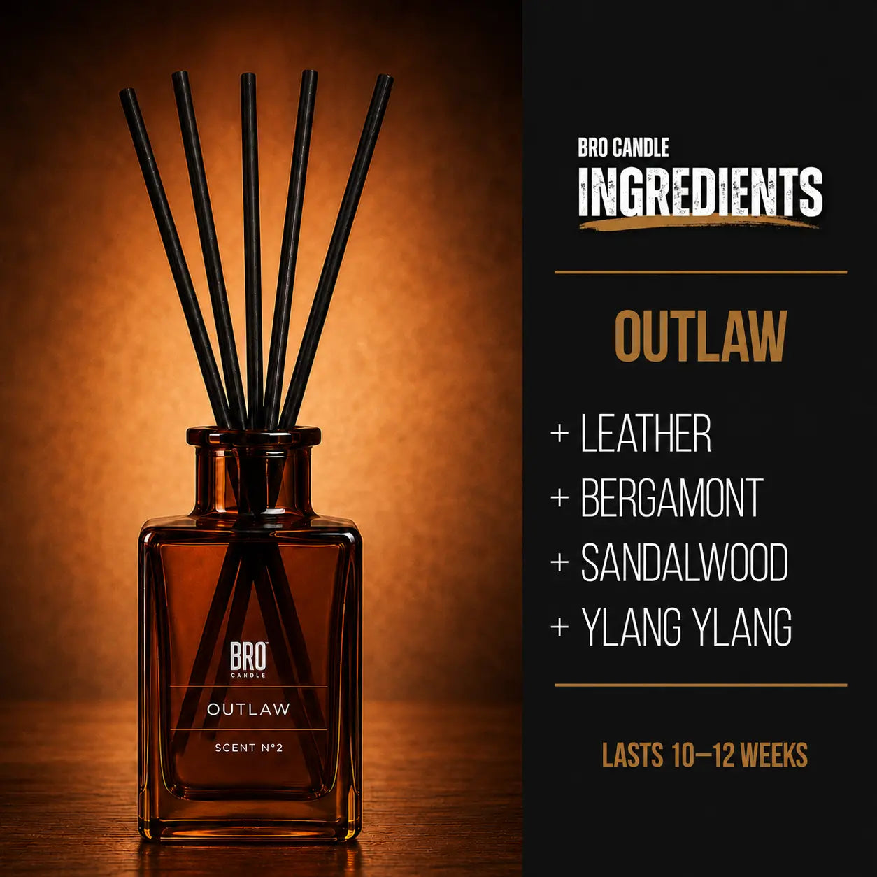 Outlaw Reed Diffuser Bro Candle