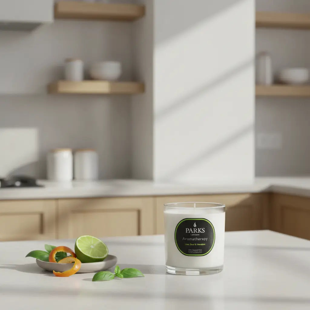 Lime, Basil & Mandarin Candle — 220g Parks Candles