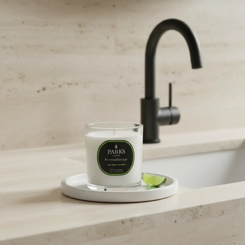 Lime, Basil & Mandarin Candle — 220g Parks Candles