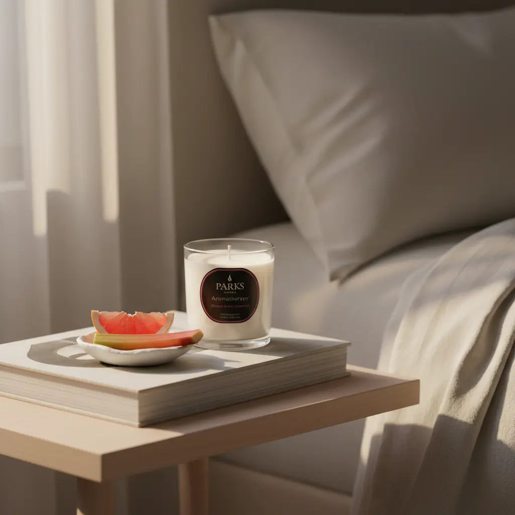 Rhubarb & Pink Grapefruit Candle — 220g Parks Candles