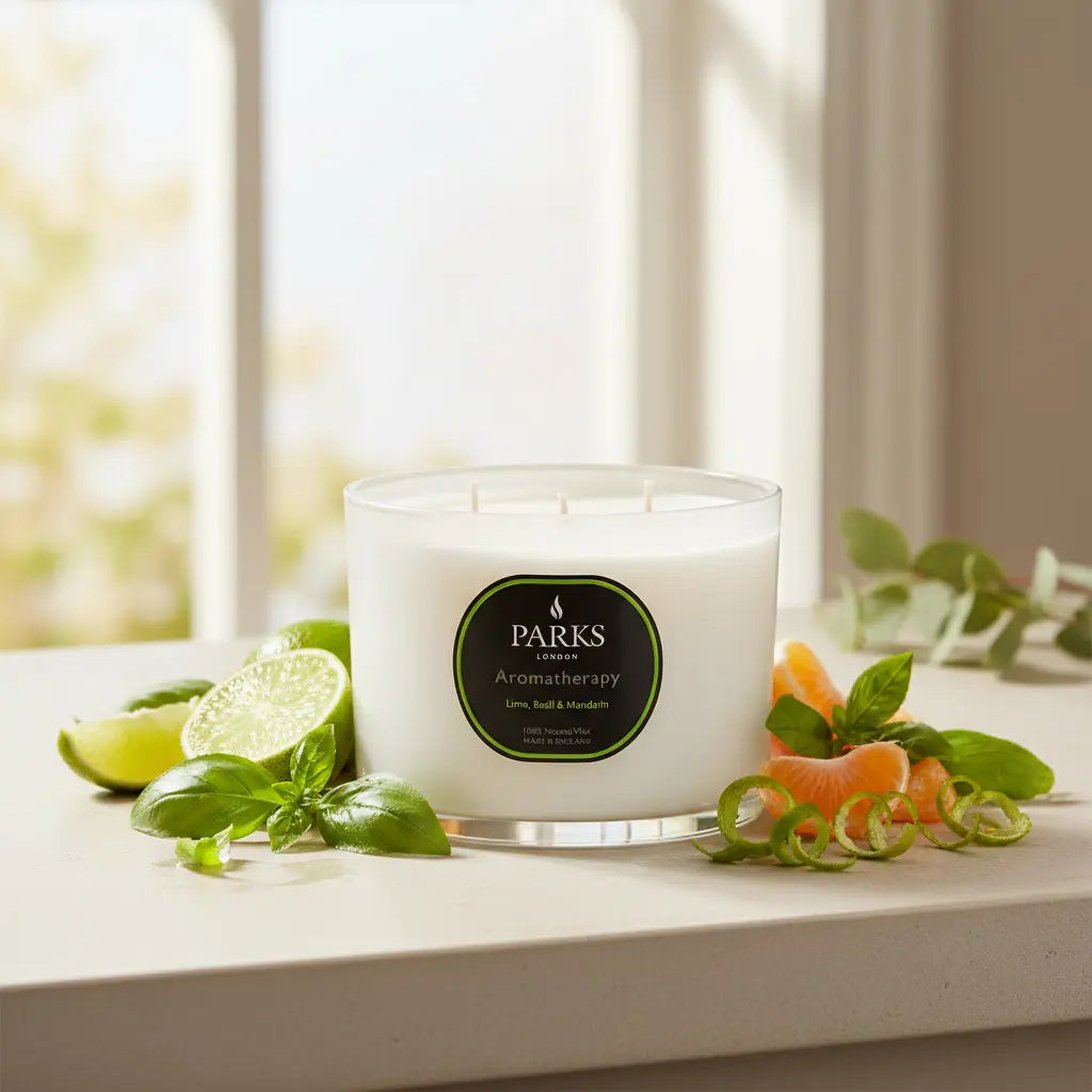 Lime, Basil & Mandarin 3 Wick Candle Parks Candles