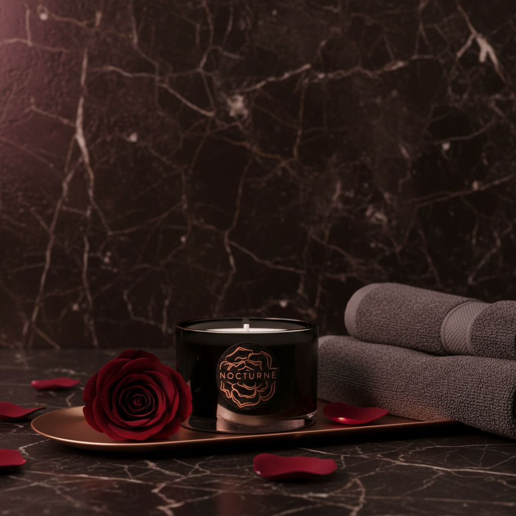 Nocturne Dark Rose Travel Candle