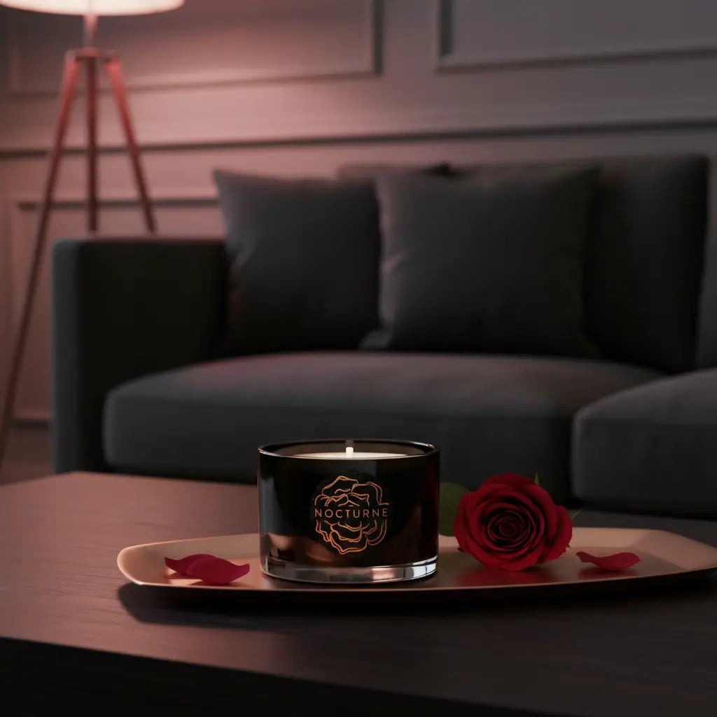Nocturne Dark Rose Travel Candle