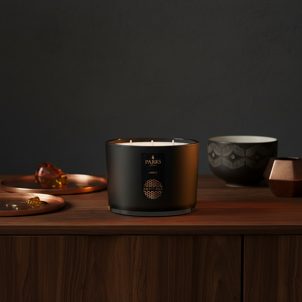 Amber 3 Wick Candle