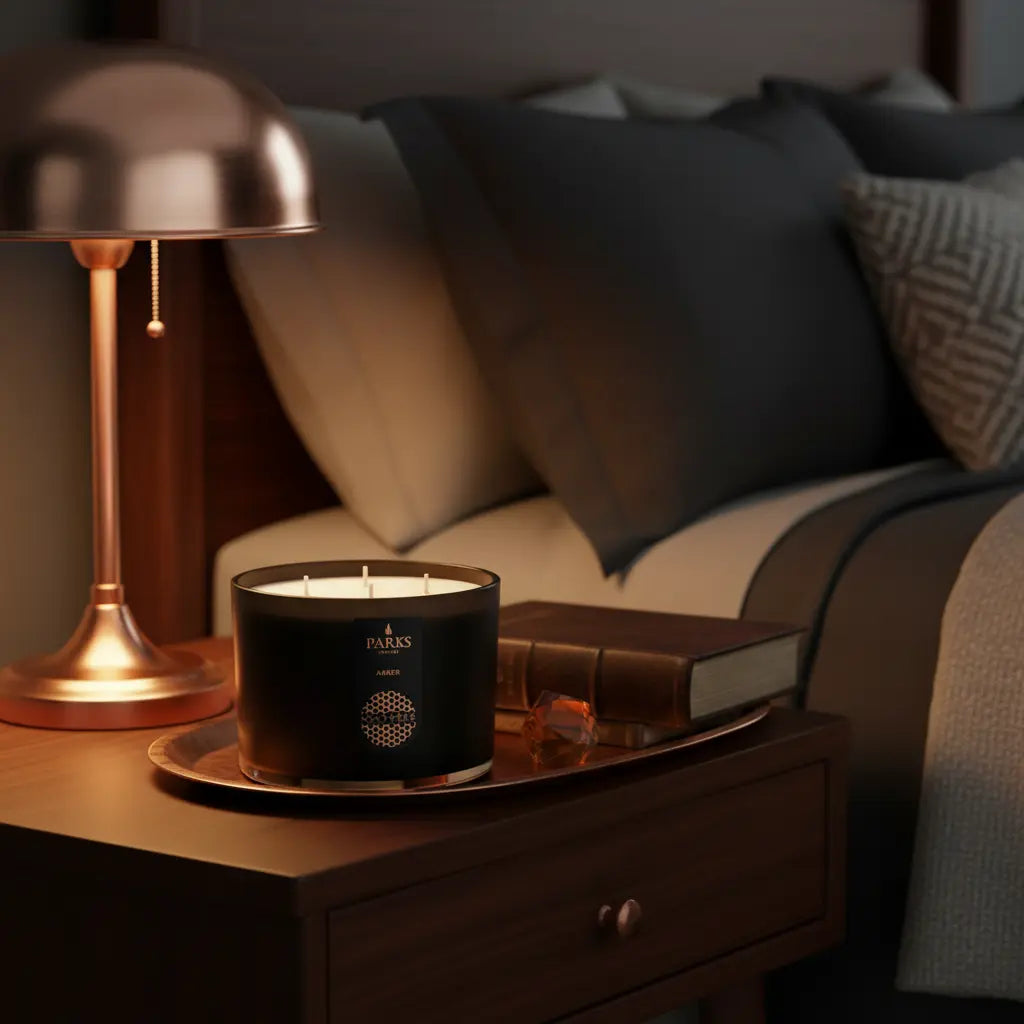 Amber 3 Wick Candle