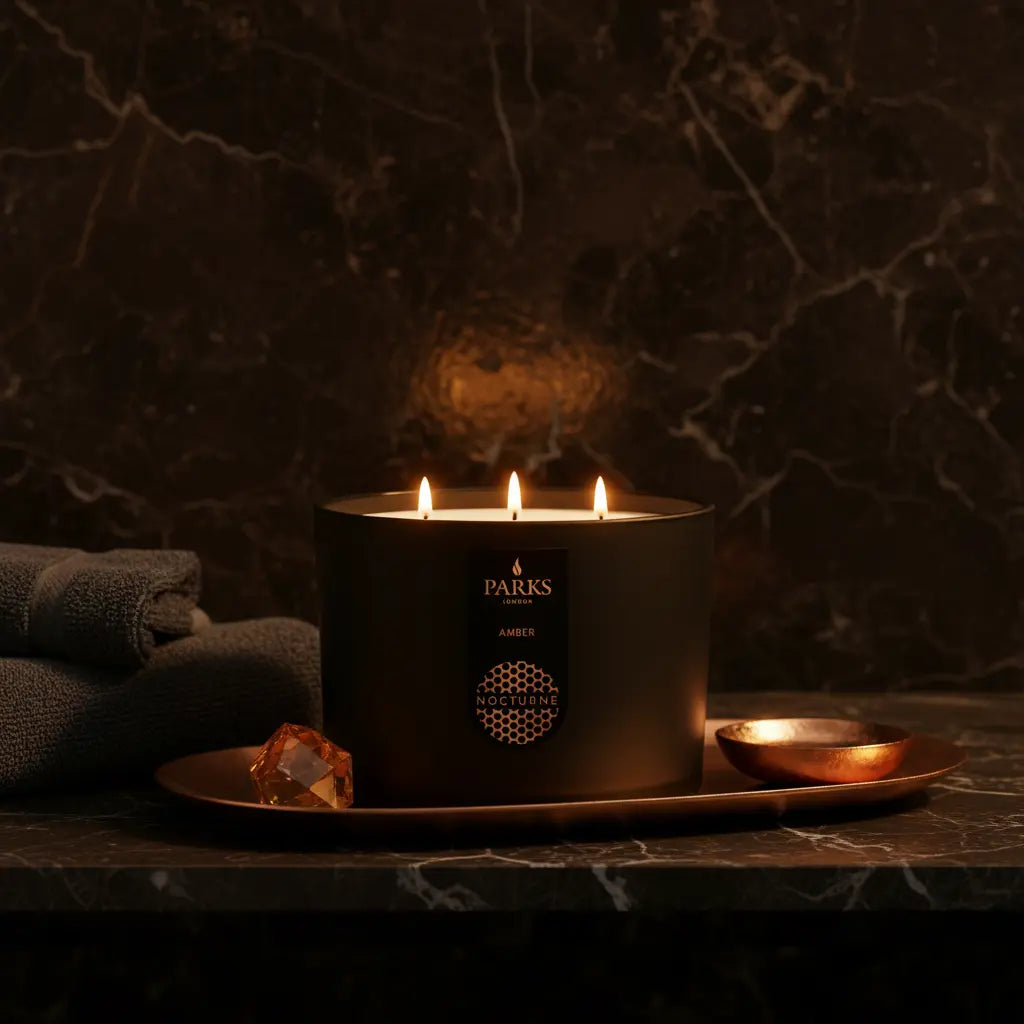 Amber 3 Wick Candle