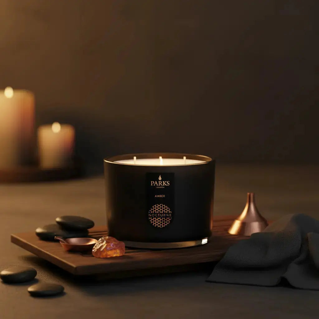 Amber 3 Wick Candle Parks Candles