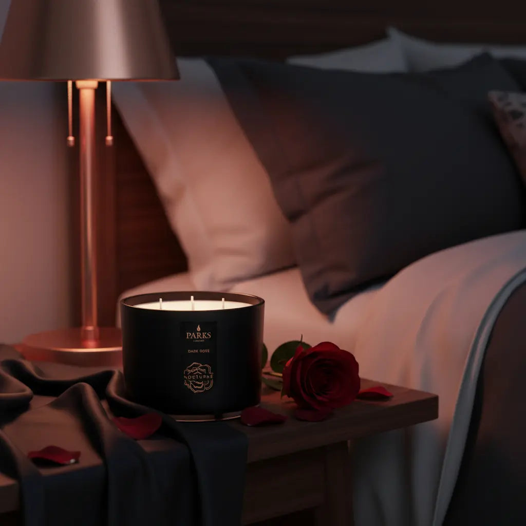 Dark Rose 3 Wick Candle
