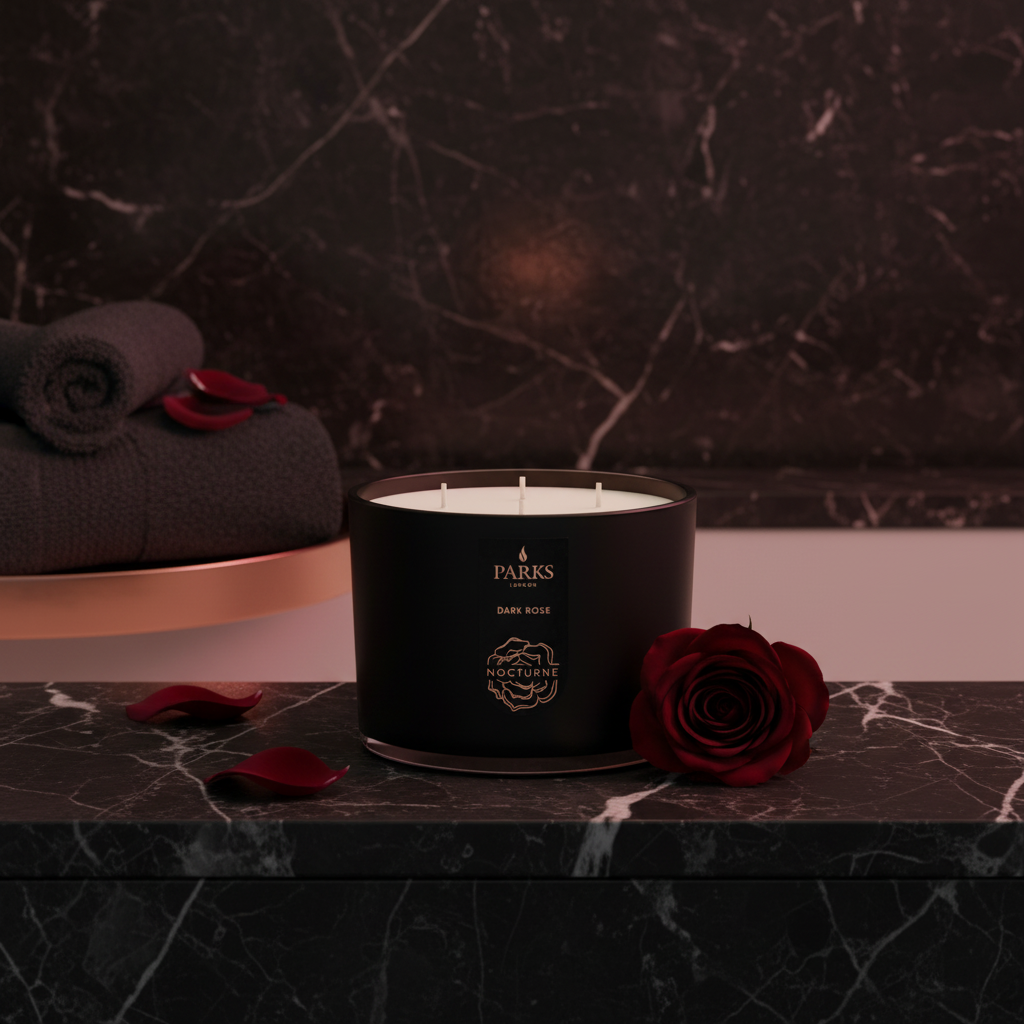 Dark Rose 3 Wick Candle