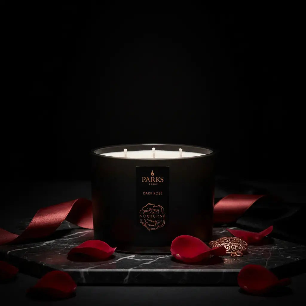 Dark Rose 3 Wick Candle Parks Candles