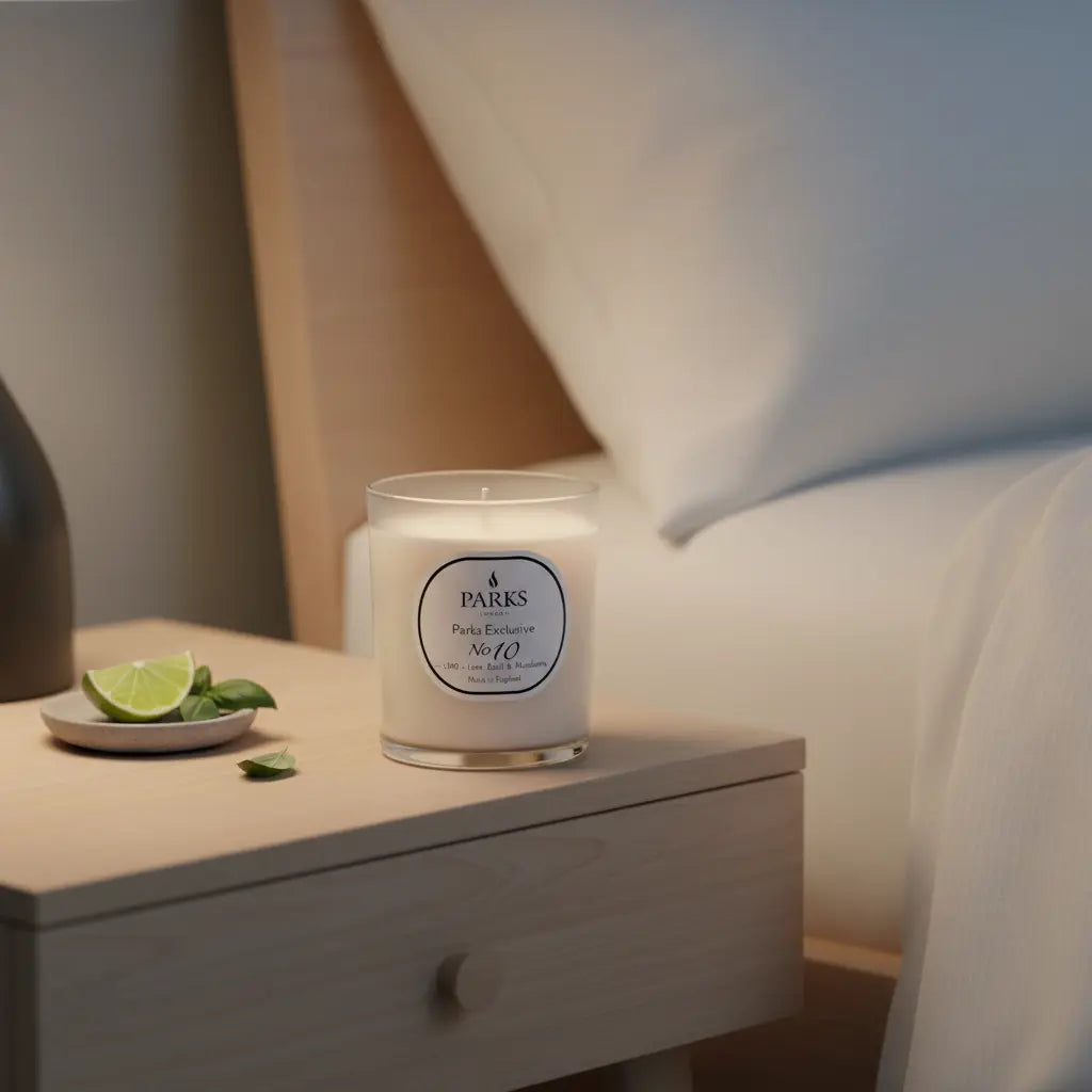 No. 10 – Lime, Basil and Mandarin Candle — 180g Parks Candles