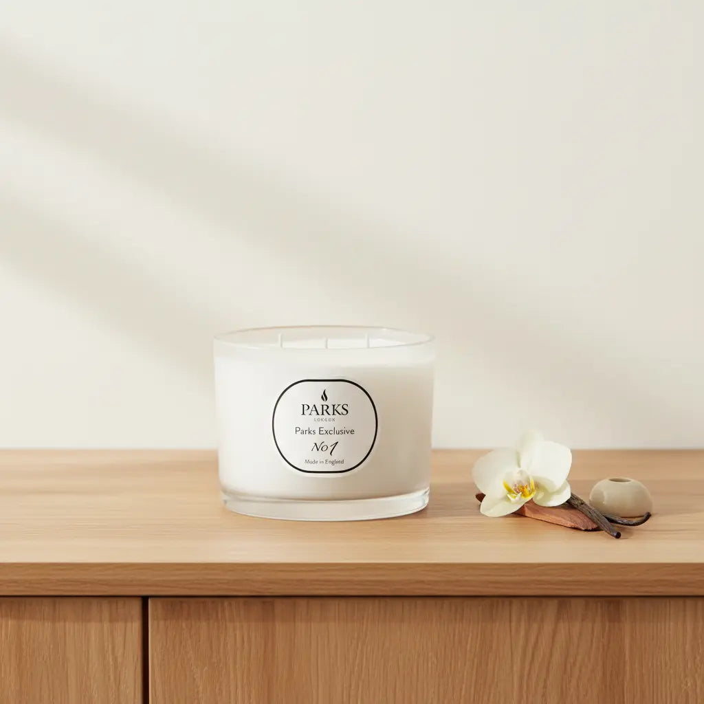 No. 1 – Sandalwood & Vanilla 3 Wick Candle