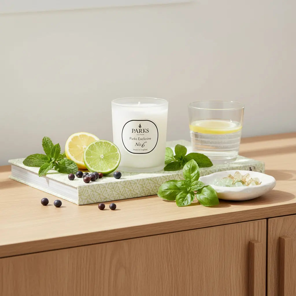 No. 6 – Lime, Citrus & Juniper Candle — 180g Parks Candles