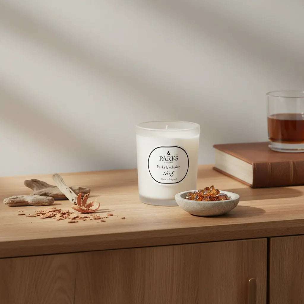 No. 8 – Feu de Bois Candle — 180g Parks Candles