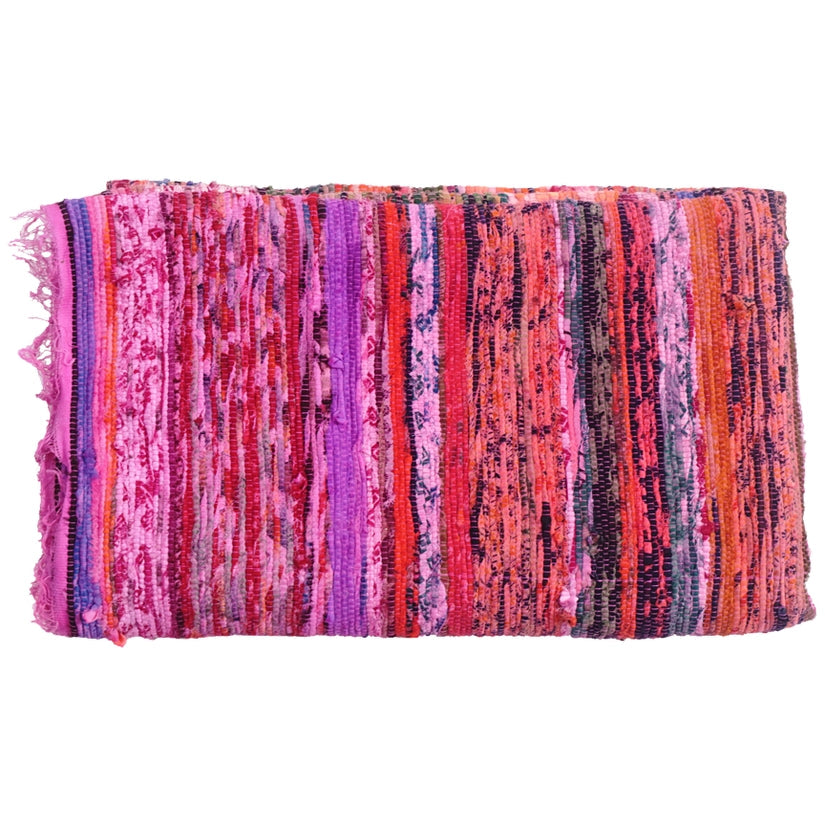 Pink Recycled Fabric Rug