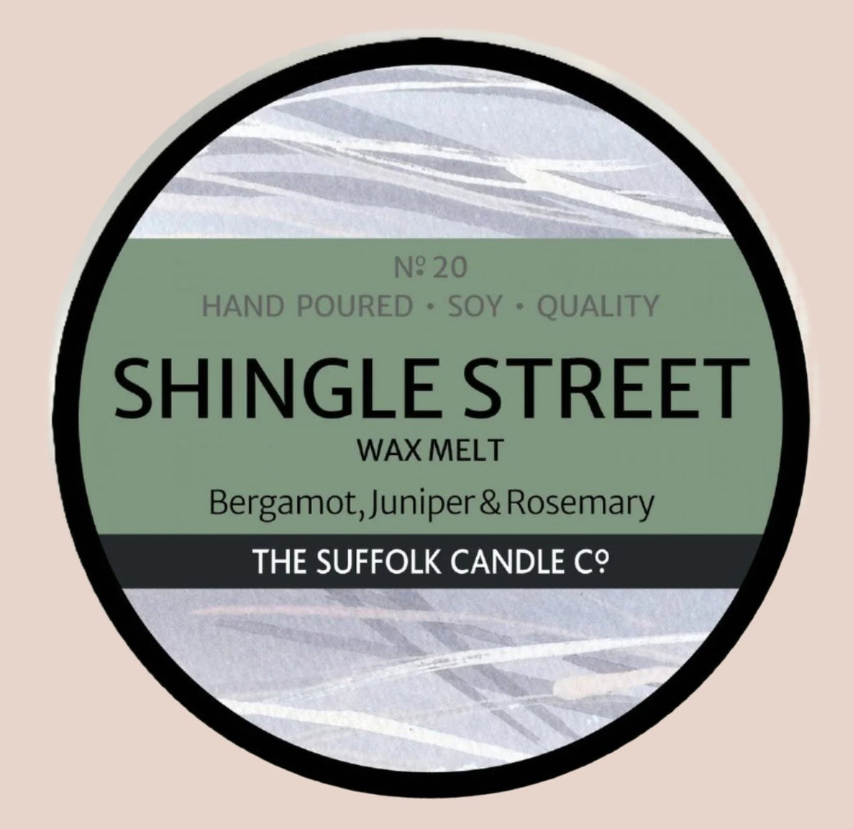 SHINGLE STREET - Bergamot, Juniper and Rosemary - handmade wax melt - 50g