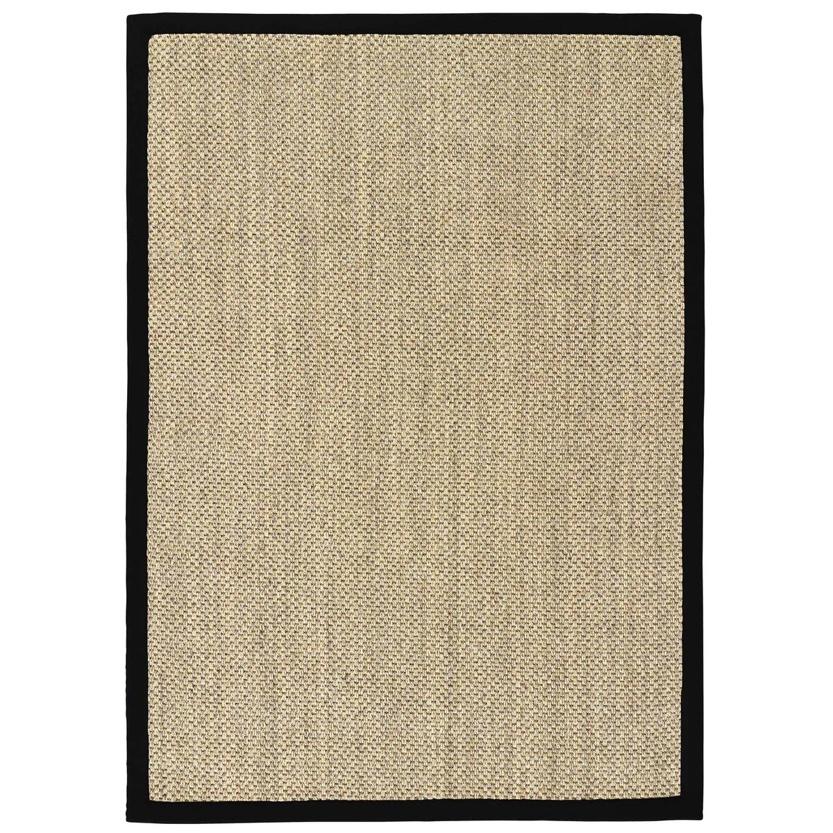 Sisal Rug Light Beige | Black Border