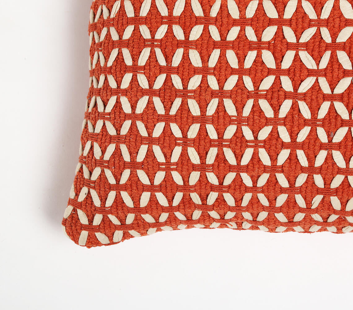 Textured cotton & acrylic cushion cover