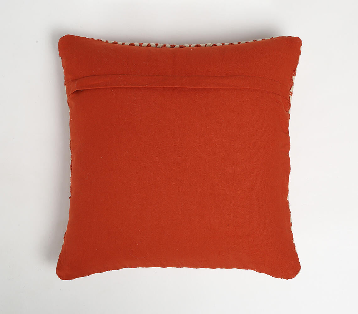 Textured cotton & acrylic cushion cover