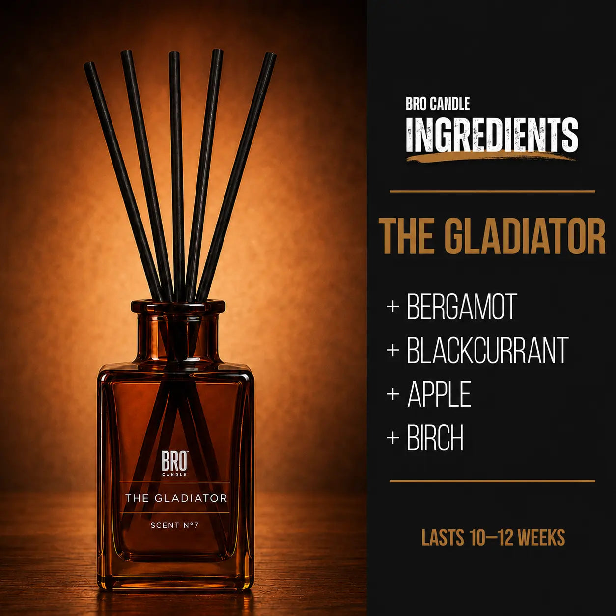 Gladiator Reed Diffuser Bro Candle