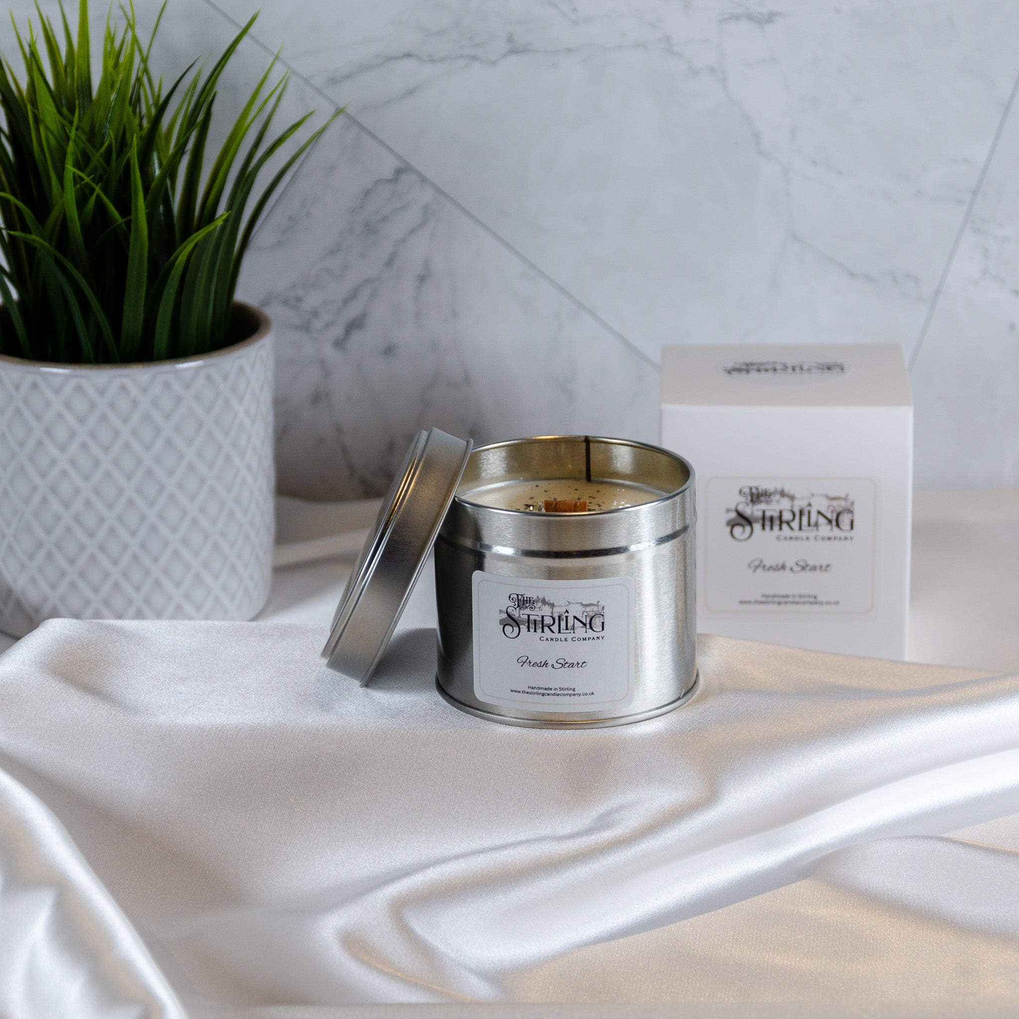 Fresh Start - Travel Tin Candle - Wooden Wick