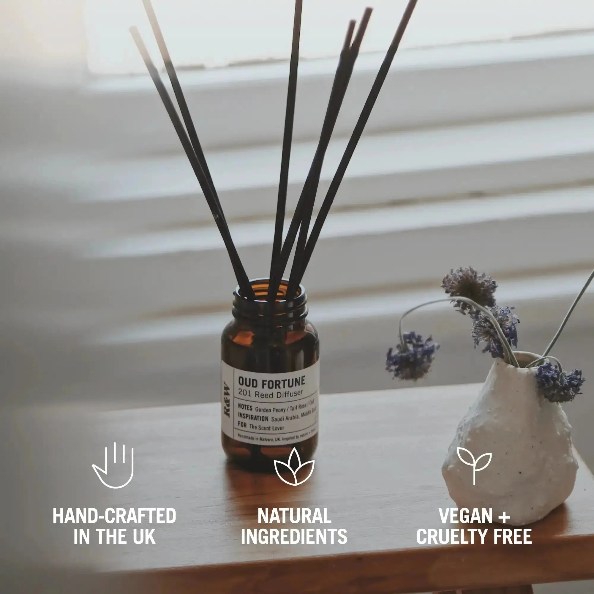 Firenze Leather 100ml Reed Diffuser Russell + White
