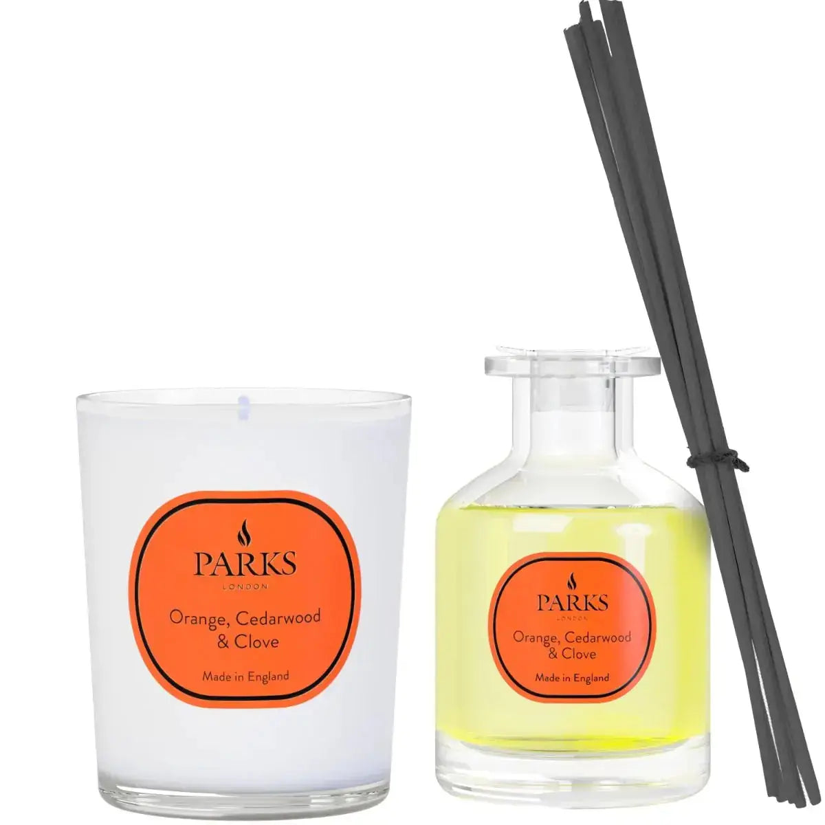 Orange, Cedarwood & Clove Candle & Reed Diffuser — 180g Parks Candles