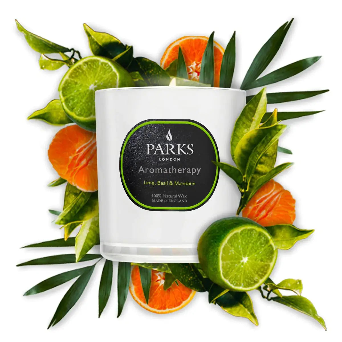 Lime, Basil & Mandarin Candle — 220g Parks Candles
