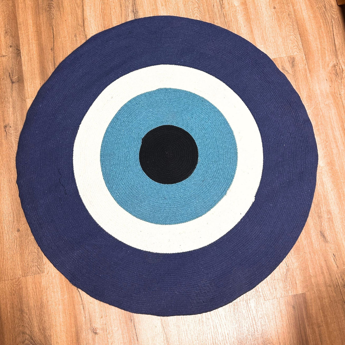 Cotton Rope Evil Eye Rug | 120 x 120cm