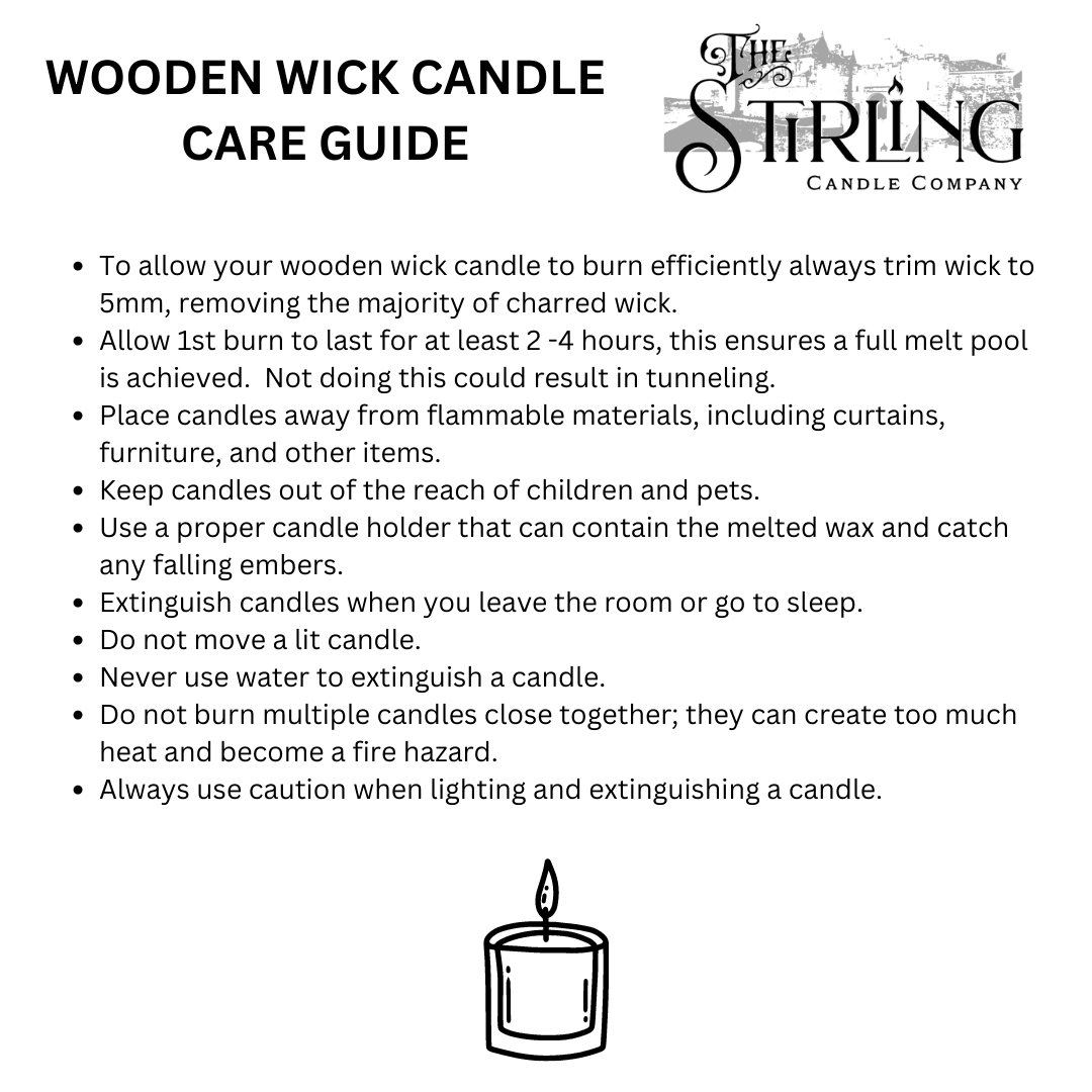 Dark Honey & Sandalwood – Travel Tin Candle – Wooden Wick