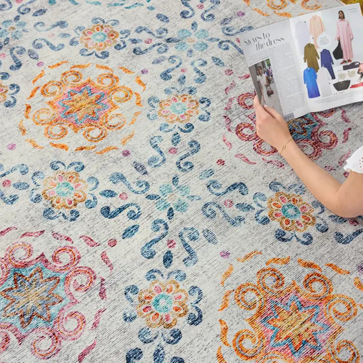 Rug Eco-Washable Modern Damask