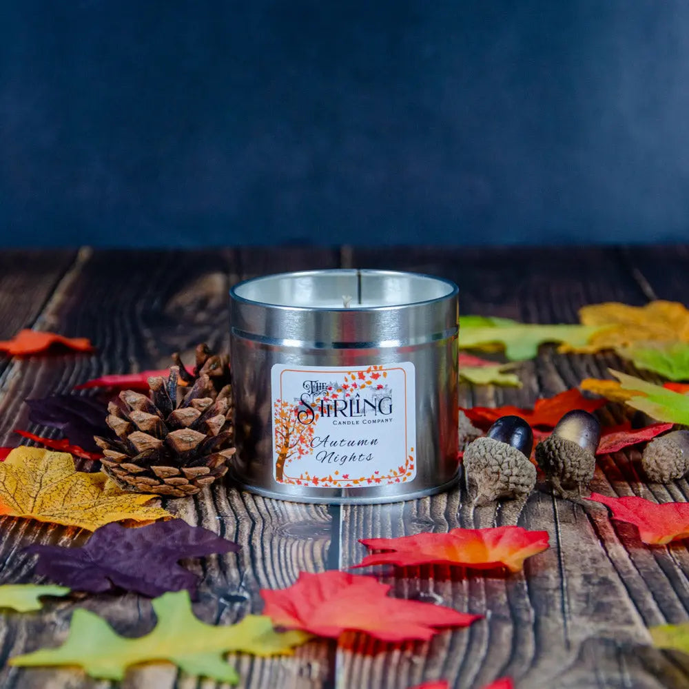 Autumn Nights – Travel Tin Candle – Cotton Wick