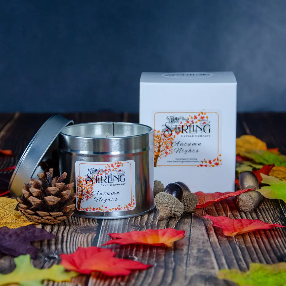 Autumn Nights – Travel Tin Candle – Cotton Wick