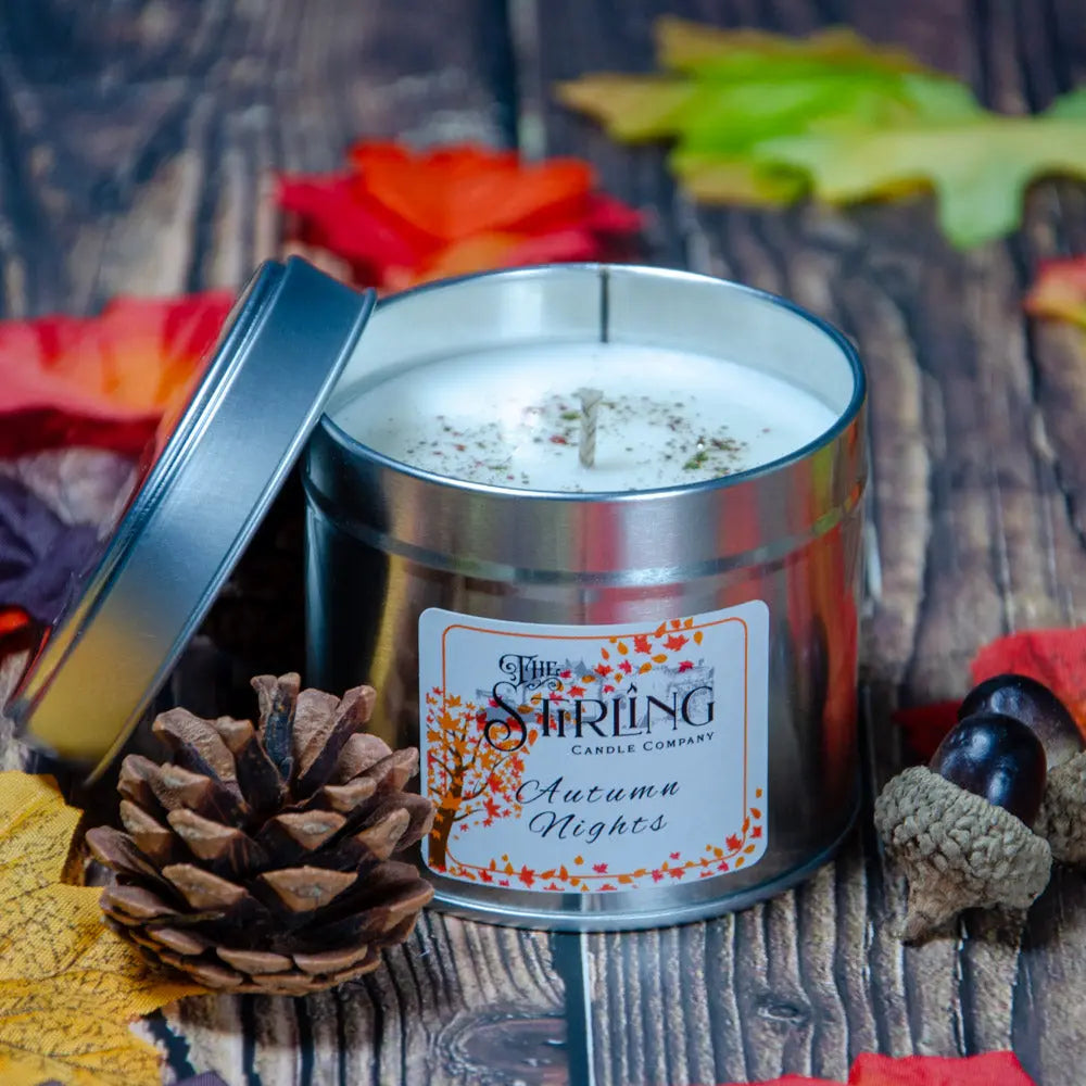 Autumn Nights – Travel Tin Candle – Cotton Wick