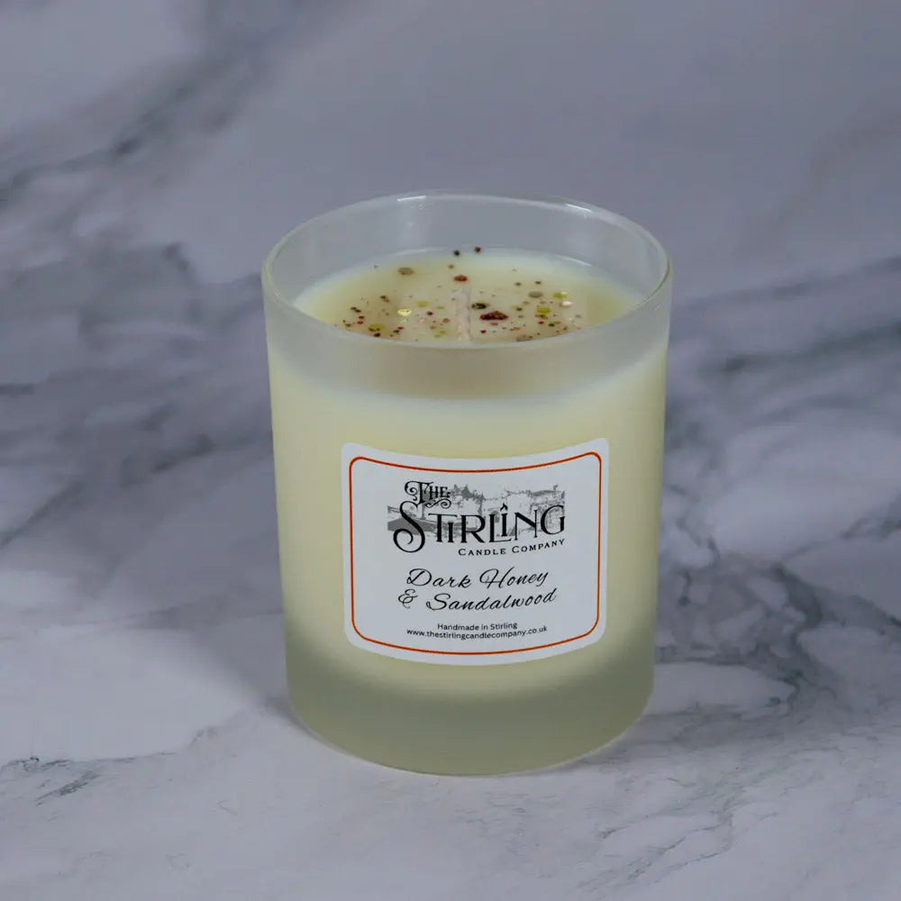 Dark Honey & Sandalwood – Medium Candle The Stirling Candle Company