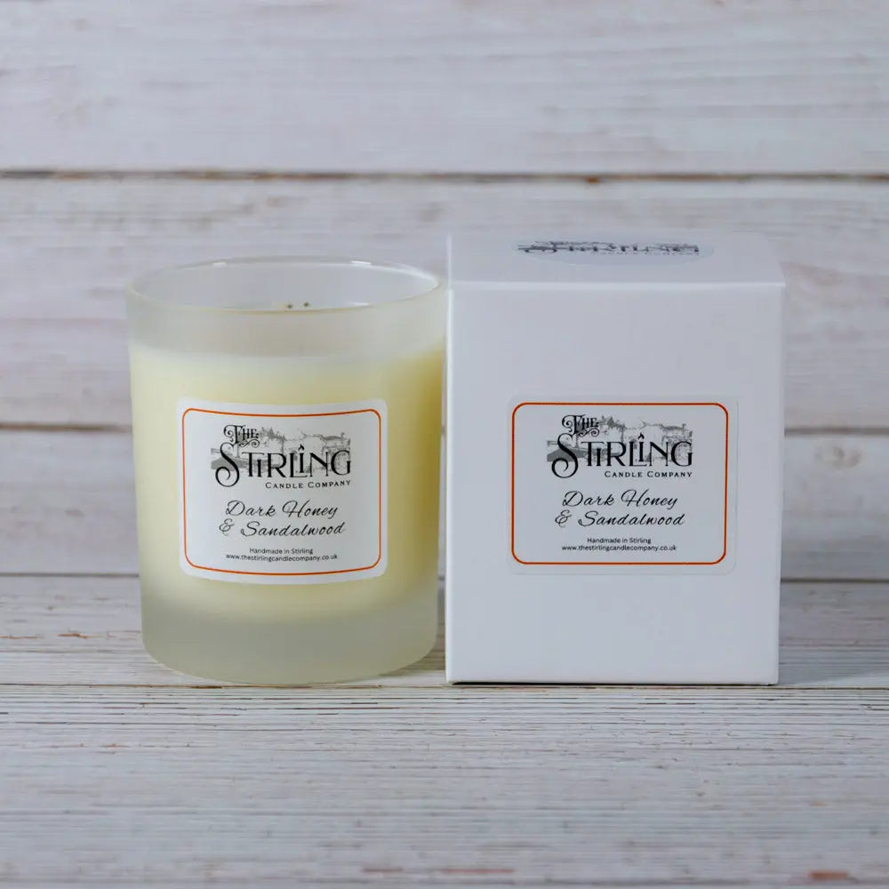 Dark Honey & Sandalwood – Medium Candle The Stirling Candle Company