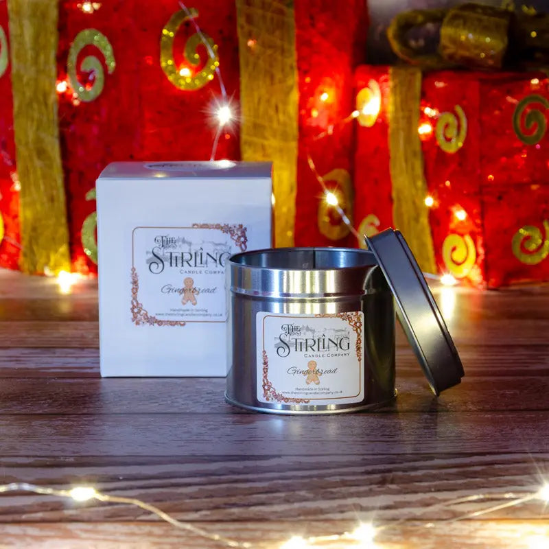Gingerbread – Travel Tin Candle – Cotton Wick The Stirling Candle Company