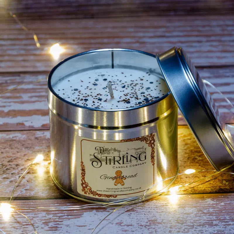 Gingerbread – Travel Tin Candle – Cotton Wick The Stirling Candle Company