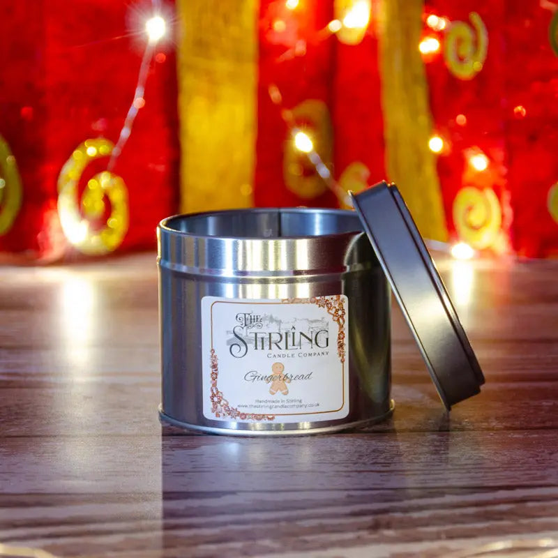 Gingerbread – Travel Tin Candle – Cotton Wick The Stirling Candle Company