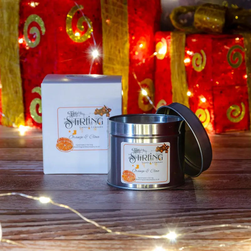 Orange & Clove – Travel Tin Candle – Cotton Wick