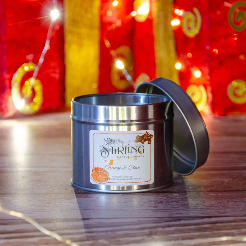 Orange & Clove – Travel Tin Candle – Cotton Wick