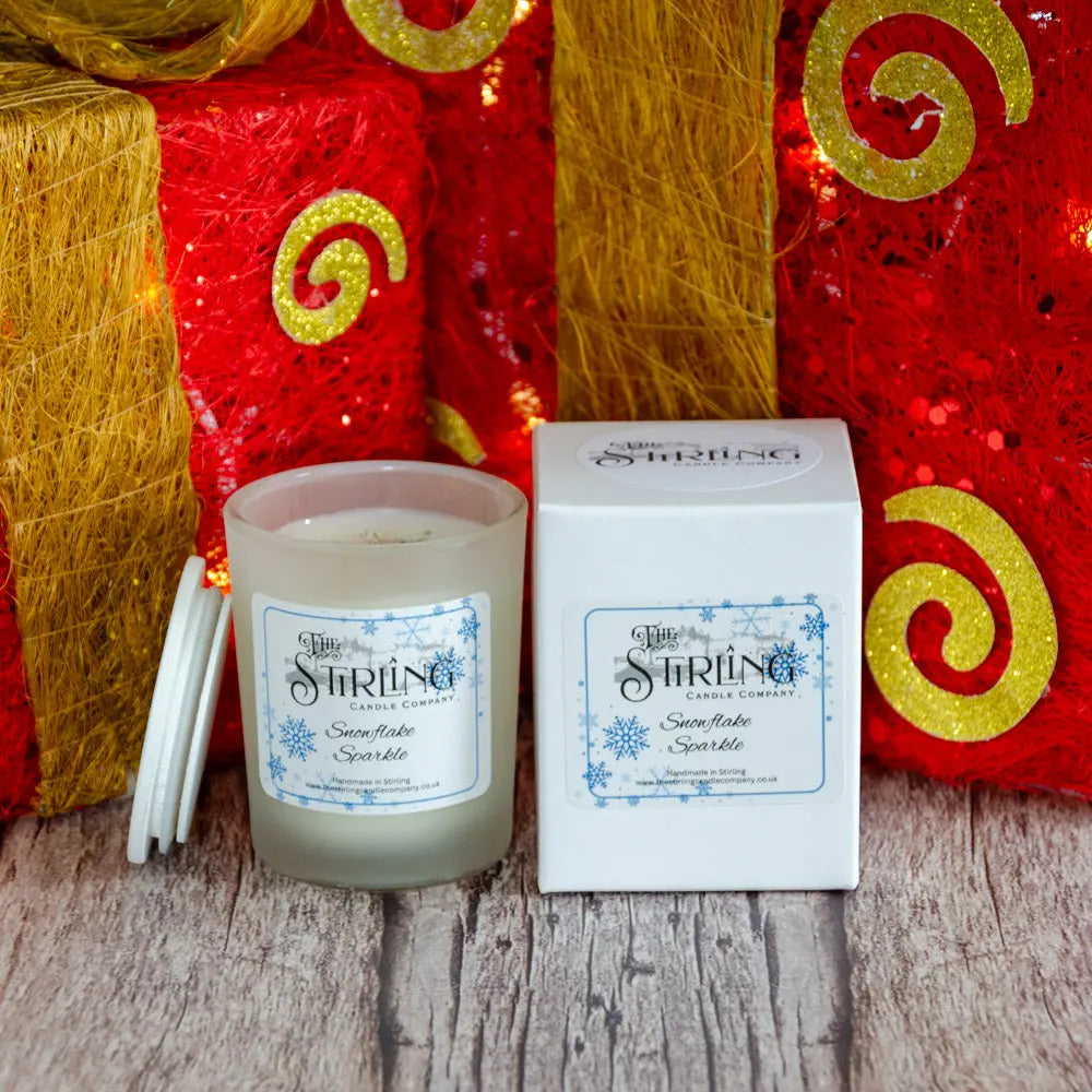 Snowflake Sparkle – Small Candle