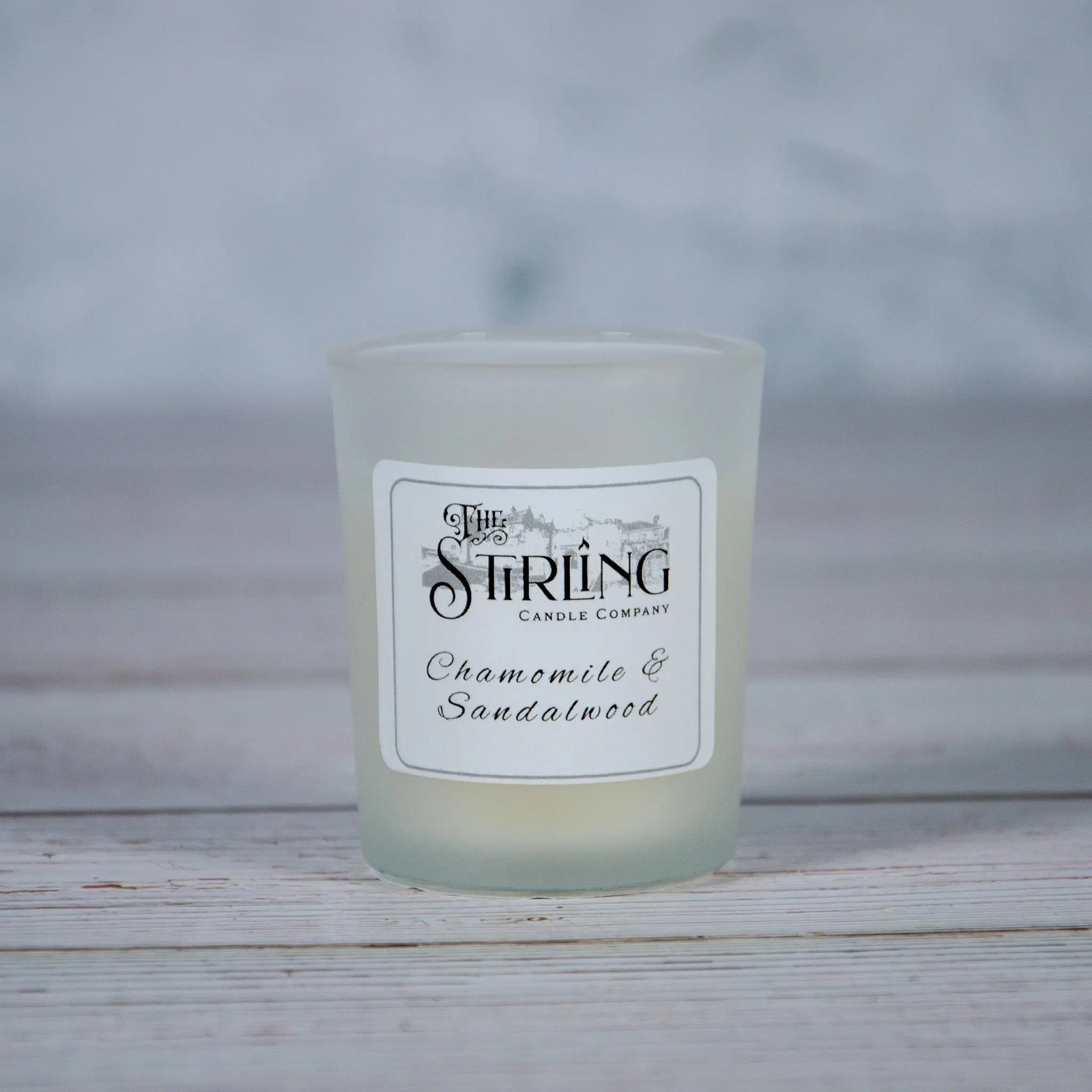 Chamomile & Sandalwood – Small Candle The Stirling Candle Company