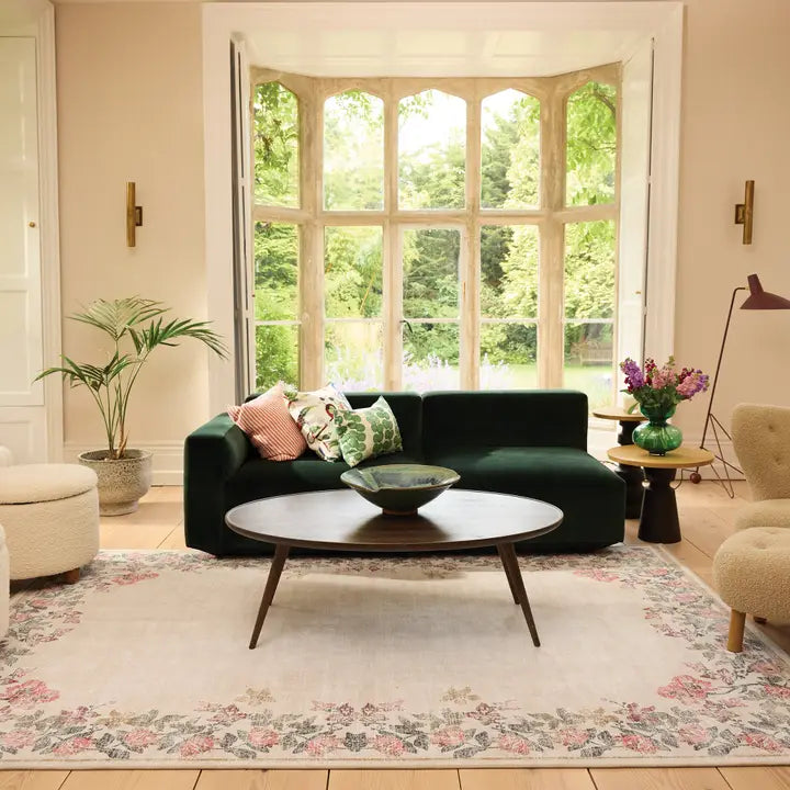 Rug Eco-Washable Botanical Border