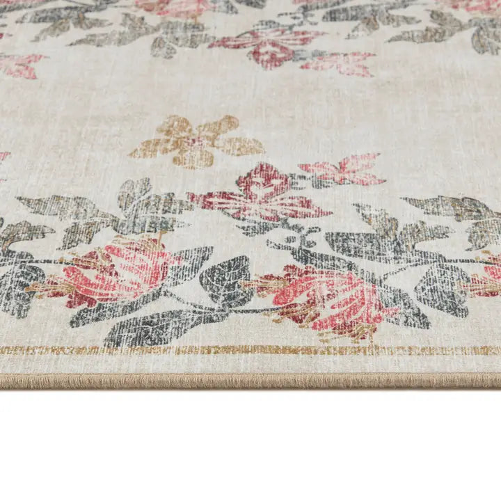 Rug Eco-Washable Botanical Border