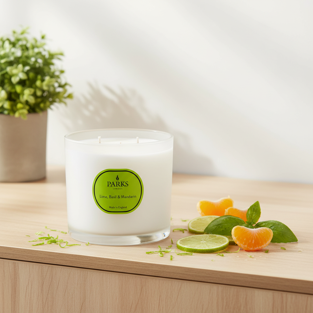 Lime, Basil & Mandarin 3 Wick Candle