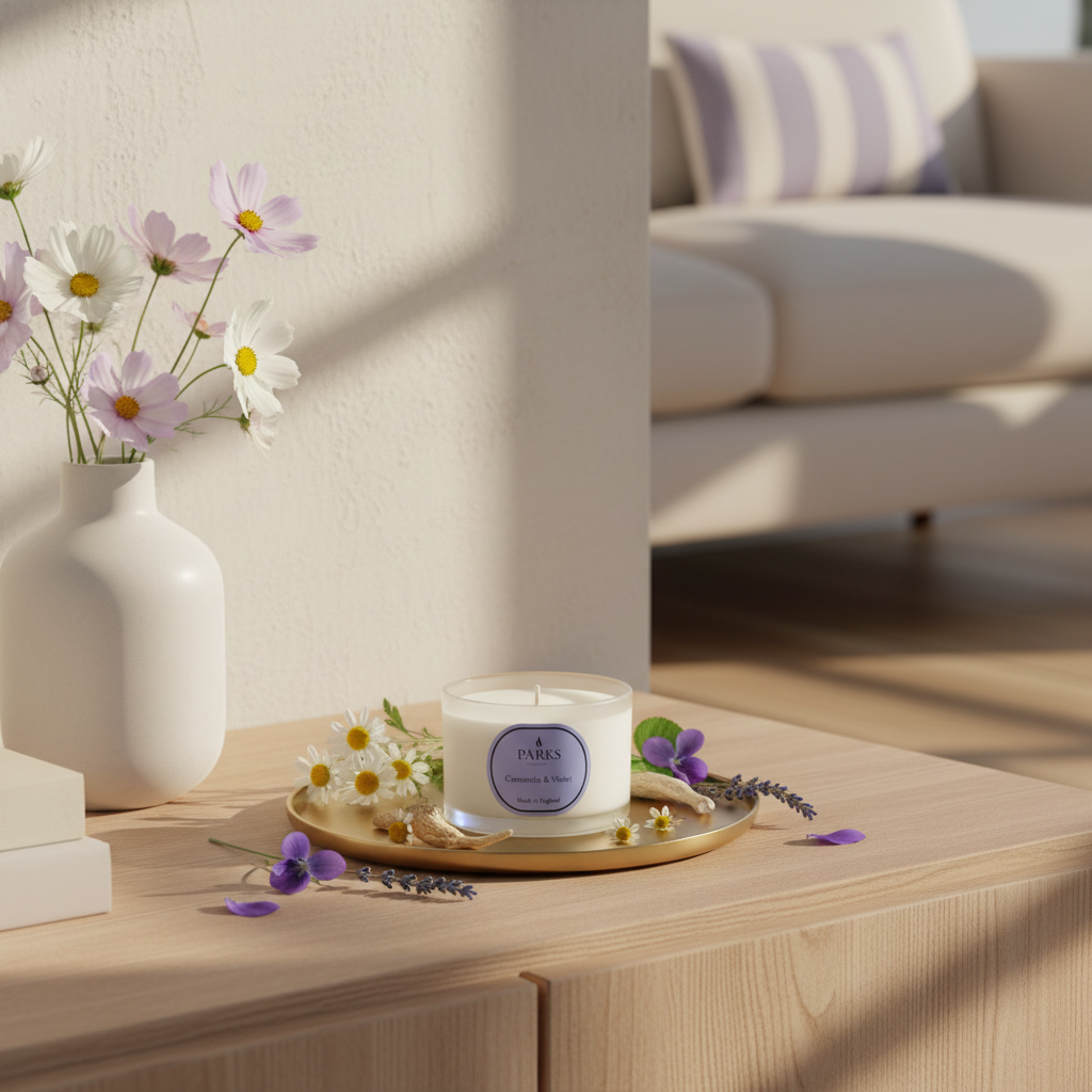 Chamomile and Violet Travel Candle