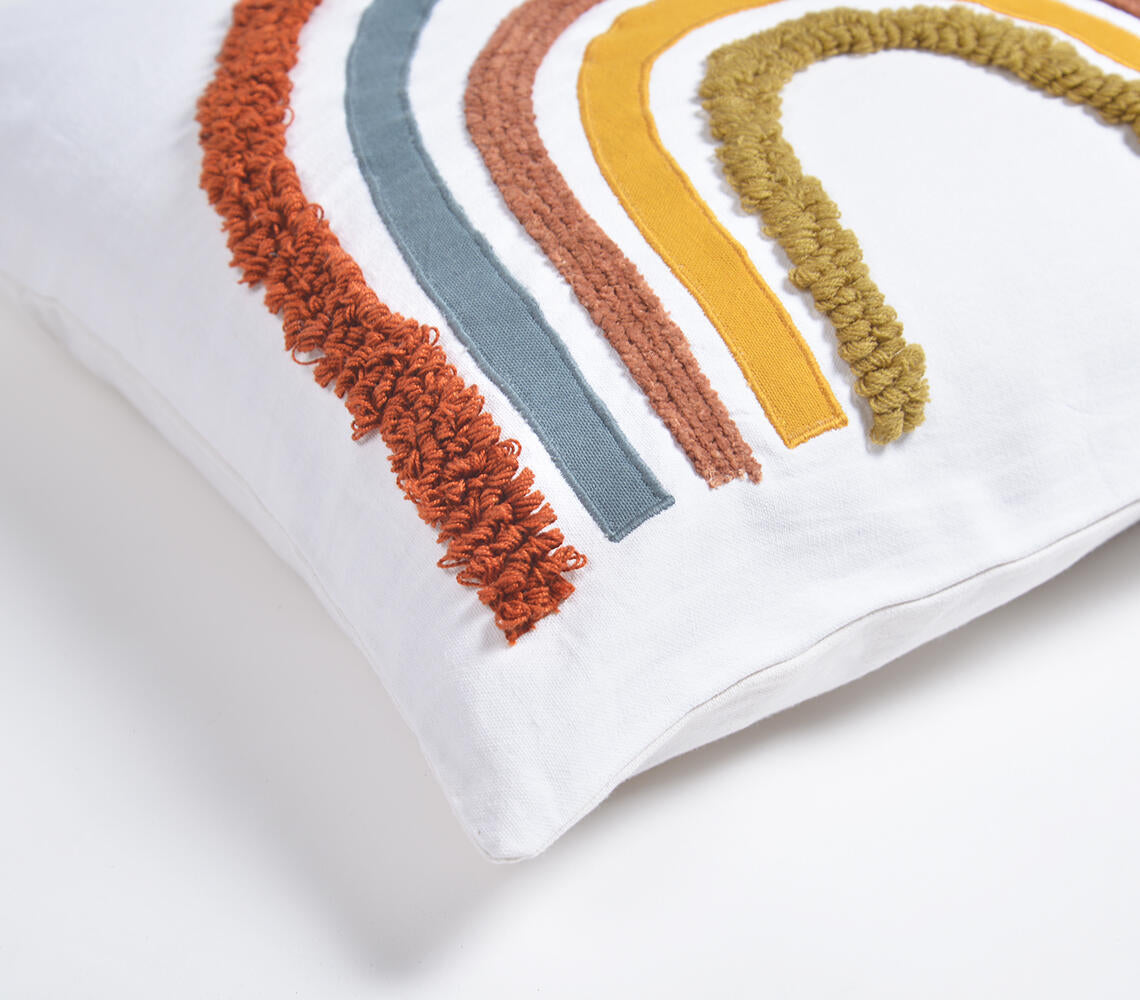 Abstract rainbow cushion cover